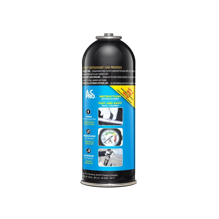 AC Pro Kältemittel Messgerät & Schlauch - Wiederverwendbares AC Auflade Kit Für Auto & LKW, Mit Druckanzeige, Für R-134a Systeme