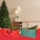 thumbnail image 1 of Bolsa Grande para Árboles de Navidad Artificiales de Hasta 122 X 38 X 50 Cm. Estuche Impermeable con Asas Reforzadas y Cremallera, Color Rojo y Verde., 1 of 7