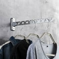 thumbnail image 2 of Soporte para colgar en la pared, juego de 2 estantes de secado de pared plegables de acero inoxidable, secador de ropa de pared plegable, colgador de pared, estante de secado de pared plegable para, 2 of 5