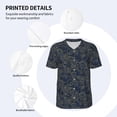 thumbnail image 4 of Balery Golden Peonies Baseball Jersey for Men Casual Button Down Shirts Short Sleeve Active Team Sports Uniform-XX-Large, 4 of 9