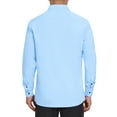 thumbnail image 3 of CAMISA DE NEGOCIO DE MANGA LARGA DE BOTONES PARA HOMBRE EN COLOR SÓLIDO XL AZUL CLARO, 3 of 5
