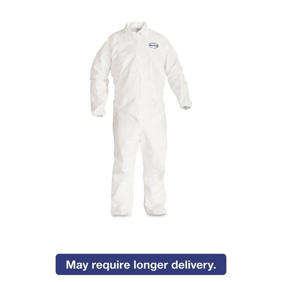 A40 Elastic-Cuff and Ankles Coveralls - White/Large (25/Carton)