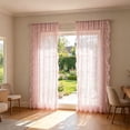 thumbnail image 6 of Burgundy Lace Curtains, Long Vintage Floral Curtains for Bedroom Living Room Light Filtering Maroon French Romantic Window Curtains Modern Wine Decor Pink, 6 of 6
