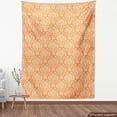 thumbnail image 4 of Ambesonne Autumn Damask Fabric by the Yard Upholstery, Strokes and Curls, 10 Yards, Burnt Sienna Champagne, 4 of 5