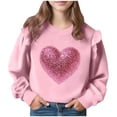 thumbnail image 2 of Vestido de verano para niña con estampado de flores de Pascua, manga corta, bolsillos con volantes y cuello redondo, top de poliéster, 2 of 5