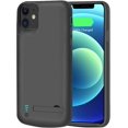 thumbnail image 1 of RUNSY Battery Case for iPhone 12 Mini, 4000mAh Rechargeable Extended Battery Charging Charger Case, Add 100% Extra, 1 of 5