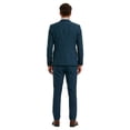 thumbnail image 4 of Tazzio Skinny Fit Peak Lapel 3 Piece Textured Suit Set with Double Breasted Vest, 4 of 4