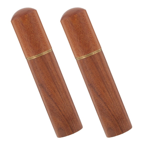 LOLIPPYY 2PCS Matches in Portable Container Wooden Brown Holder for Camping