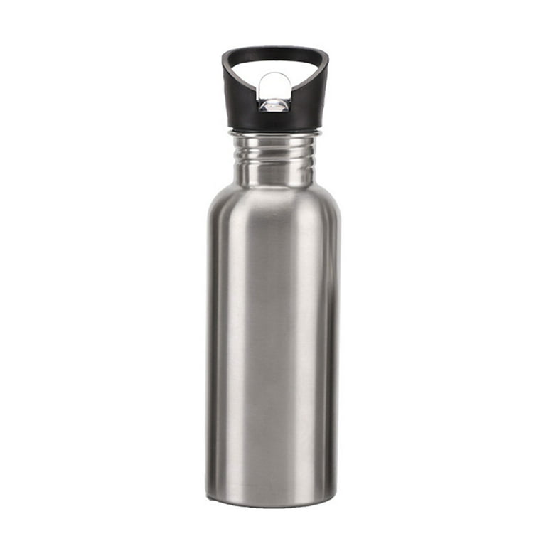 Non-Insulated Water Bottles with Handle Stainless Steel Sports Bottle for  Adults 