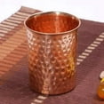 thumbnail image 4 of Pure Copper Hammered Tumbler for Healing Ayurvedic Product Tableware Accessories, Set of 6, Height 9.5 Cm, 4 of 4