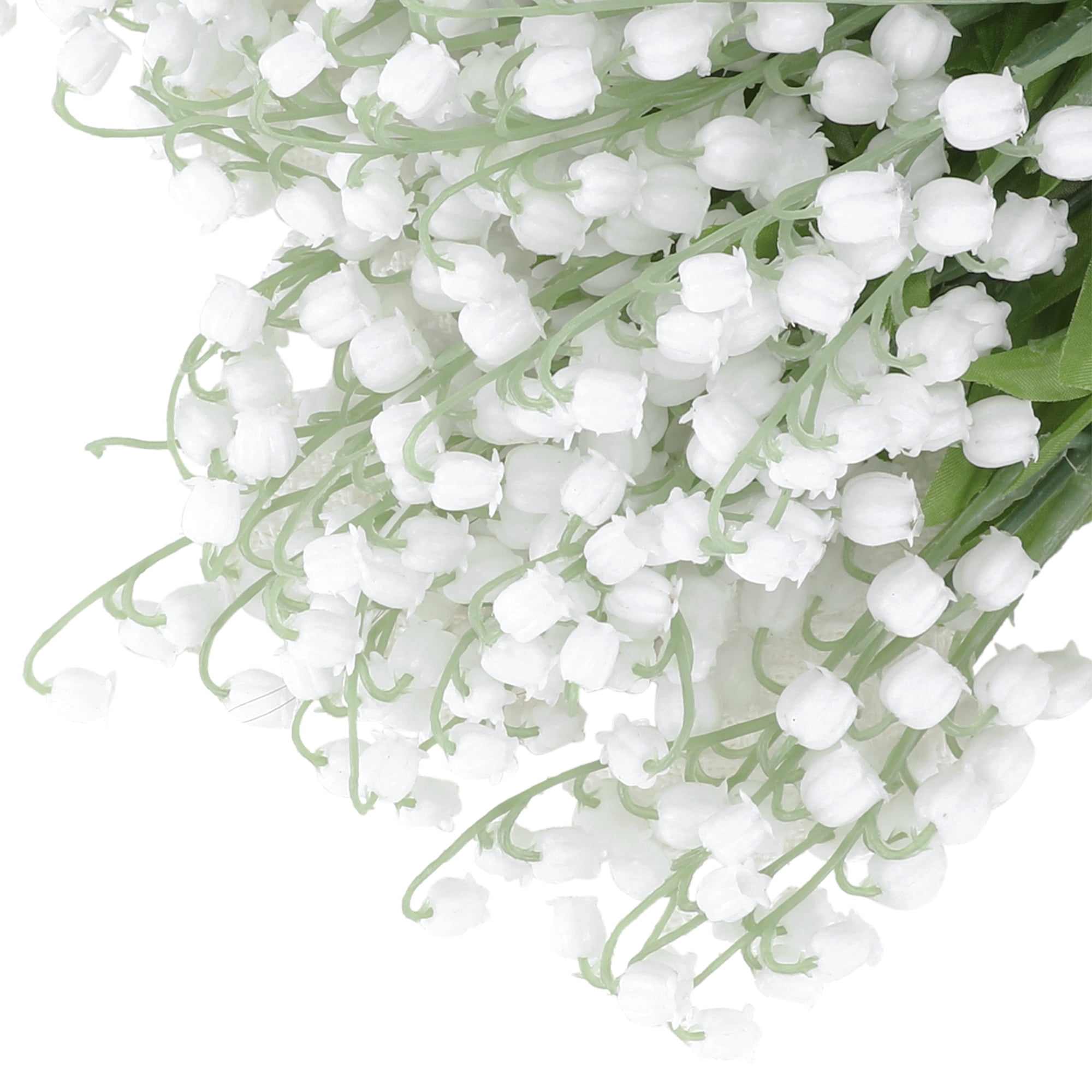 Unique Bargains 10 Pcs Artificial Flowers Fake Bell Orchid Wedding Bouquet Green-5 Heads
