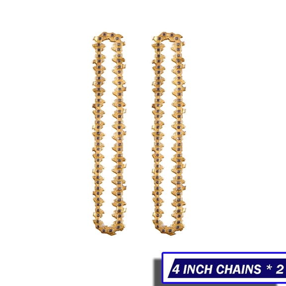 Landgoo 2Pack 4 Inch Gold Chainsaw Chain 1/4 Pitch 0.043"Gauge 28 DRIVE LINKS for Mini Electric Chainsaw Tools