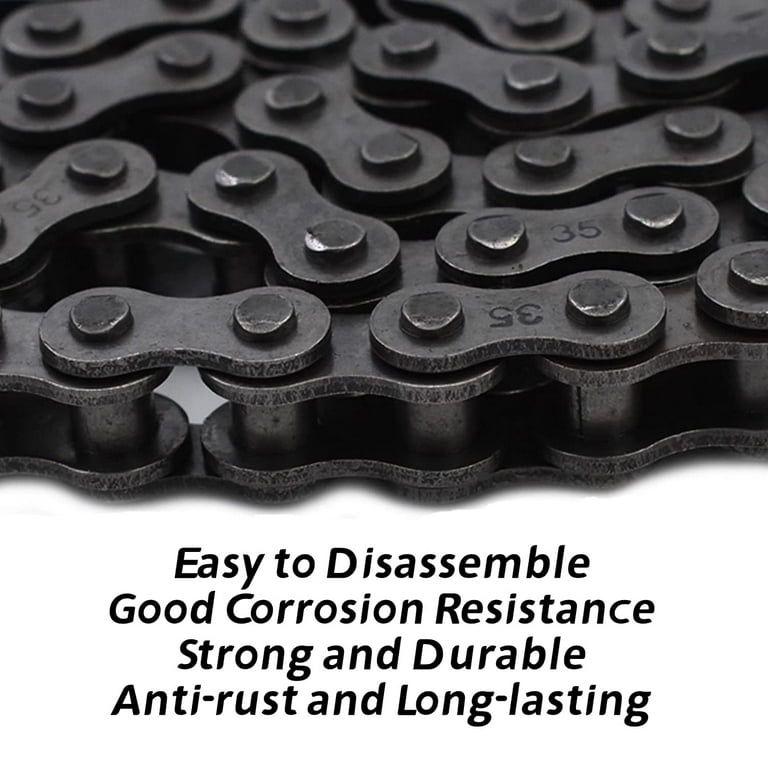 #35 Roller Chain 10 Feet With 2 Connecting Links - ANSI Standard For Go Karts & Mini Bikes