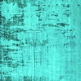 thumbnail image 1 of Ahgly Company Machine Washable Indoor Square Oriental Turquoise Blue Industrial Area Rugs, 4' Square, 1 of 4