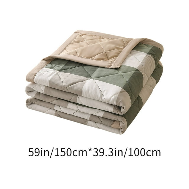 Ohufall Cooling Comforter Washed Cotton Throw Blanket Thin Quilt Embossed Summer Bedding Soft Breathable For Home Dormitory Gift Use Back To School