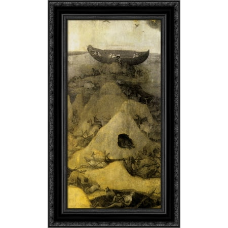 - Noah's Ark on Mount Ararat (obverse) 17x24 Black Ornate Wood Framed Canvas Art by Bosch, Hieronymus