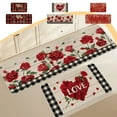 thumbnail image 7 of SLYNSHome - 2 Pcs - Valentine's Day Kitchen Floor Rugs Decoration - 23.6x15.7/15.7x47.2 inch - Super Absorbent Soft Non-Slip Runner Mats for Home,Bathroom Decor, 7 of 7