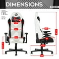 thumbnail image 4 of Techni Sport Comfort Edge White Gaming Chair RTA-TS68C-WHT, 4 of 14