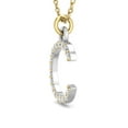 thumbnail image 3 of SuperJeweler C Initial Necklace In 14 Karat Yellow Gold With 18 Diamonds, With Free 18 Inch Chain, For Women, 3 of 6