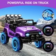 thumbnail image 5 of Yeshouse 12V Ride On Truck Car, Battery Powered Car w/Remote Control, Spring Suspension, LED Lights, Bluetooth, 3 Speeds, Electric Car for Kids, 5 of 8