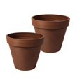 thumbnail image 1 of 7 x 8 x 8 Po Jardinière à Bandes Rondes&44; Terre Cuite - Pack de 2, 1 of 1