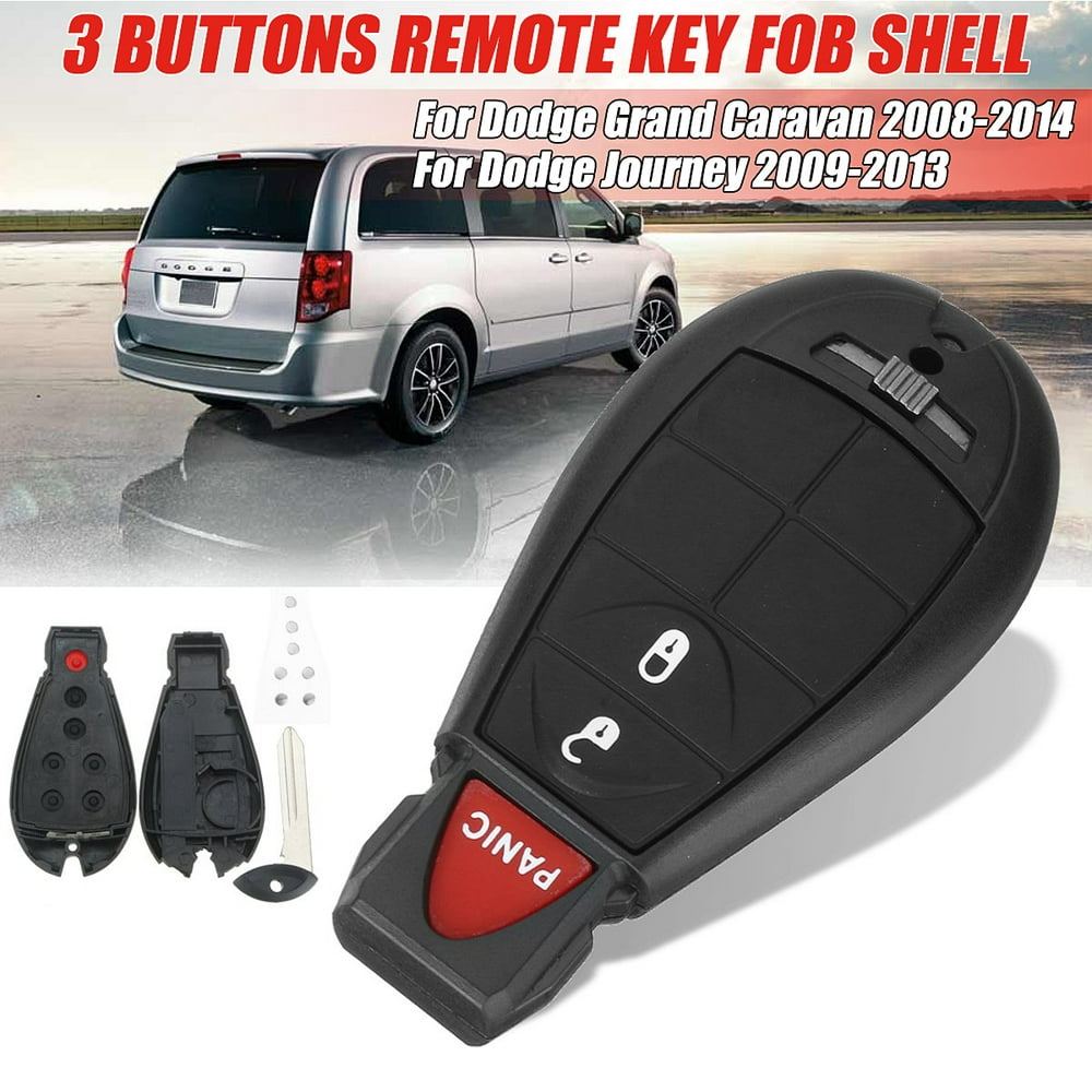 2PCS 3 Buttons Keyless Entry Key Fob Shell Case For Dodge Grand Caravan