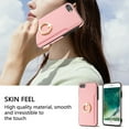 thumbnail image 3 of Allytech iPhone 7/8 Wallet Case, iPhone SE 2020/2022 Case with Ring Holder, PU Leather Kickstand Shockproof Anti-Scratch Cash Pocket Wallet Case Cover for Apple iPhone 7/8 SE 3rn 2nd Gen - Pink, 3 of 8