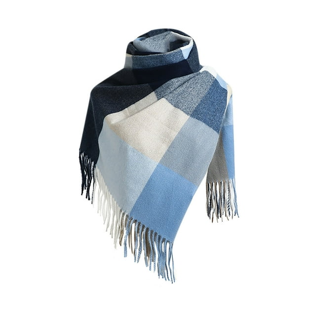 DPTALR Ladies Scarf Striped Color Plaid Shawl Elegant Ladies Style Warm Comfortable Autumn And Winter Scarf