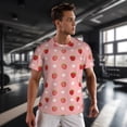 thumbnail image 3 of Wukai Strawberries Print Men's Short-Sleeved Mesh T-Shirt,Quick-Dry Short Sleeve Workout T-Shirt-Large, 3 of 8