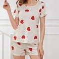 thumbnail image 7 of Women's 2 Piece Summer Outfits Short Sleeve Crew Neck Tops and Pants Casual Lounge Sets with Pockets, 7 of 7