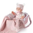 thumbnail image 1 of Edollable Juego de juguetes para muñecas de 12 pulgadas con accesorios Incluye portabebés Moisés Cama Chupete y manta Primera muñeca para niñas pequeñas de 3 años o más, 1 of 6