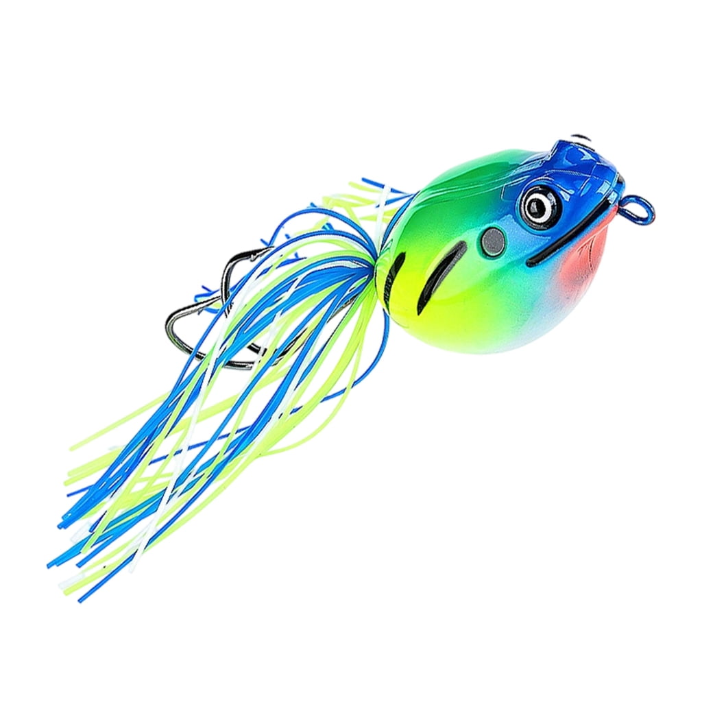 Aellinatey Realistic Floating Frog Lures 3D Eyes Frog Soft Fishing Baits with Fishing Accessories for Shallow Water