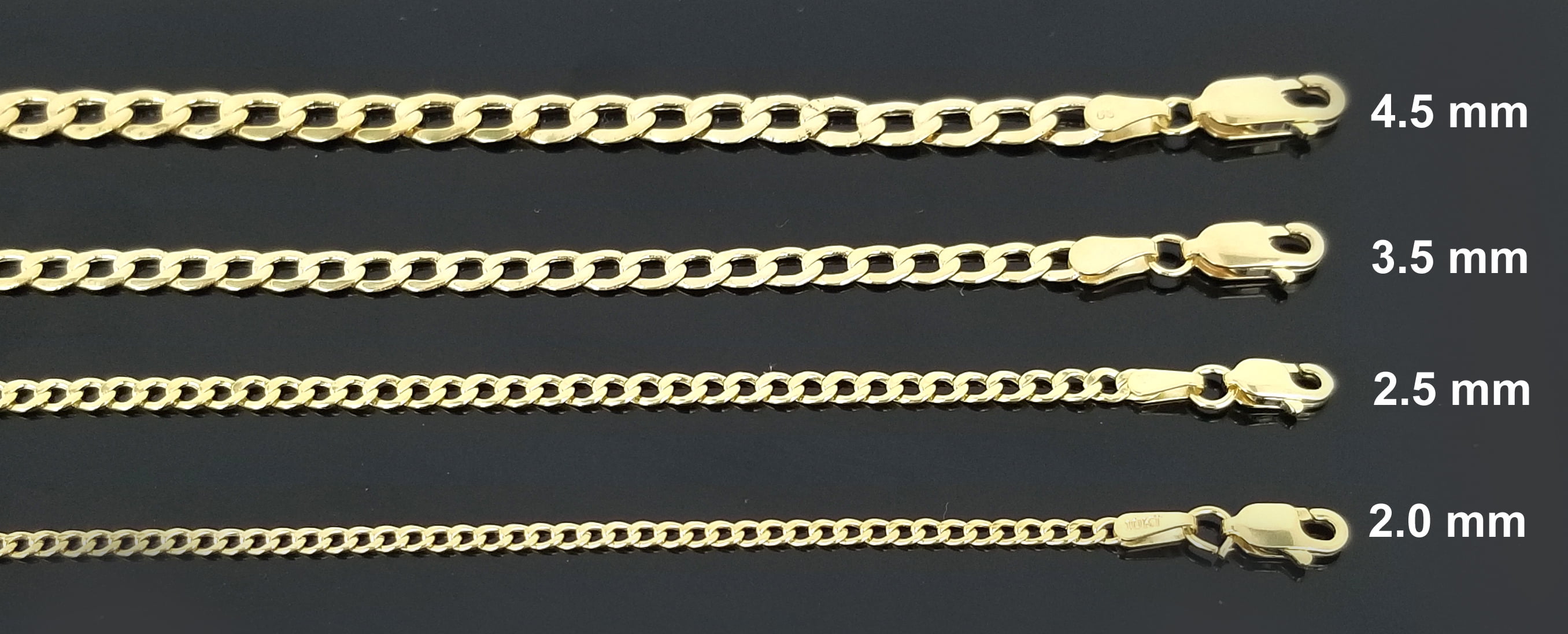 Real 10k Yellow Gold Hollow Cuban Men and Women Bracelet/Anklet 3.5mm , 8"