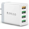 thumbnail image 1 of HLONK Usb Charger Block  Wall Charger Fast Charging Block  Power Adapter Cube 4 Port Charge Travel Brick Cell Quick Chargers Box Power Adaptor for iPhone 12 SE  11Pro Max  Samsung Galaxy, 1 of 7