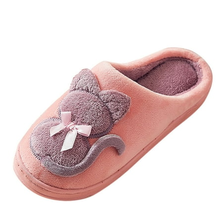 

House Slippers For Women Slippers Shoes Winter Toe Plush Keep Slipon Warm Open Flat Cartoon Women Home Women S Slipper
