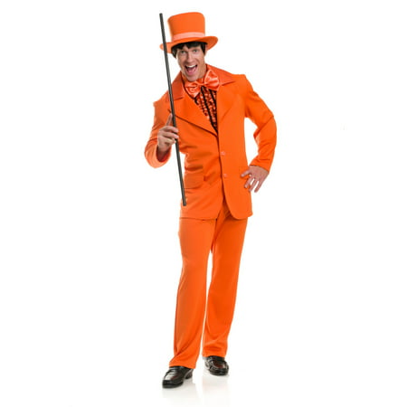 Mens Dumb And Dumber Orange Tuxedo With Jacket Pants Cumberbun Costume