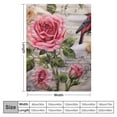 thumbnail image 4 of ARISTURING Paris Theme Plush Blanket Romantic Rose Floral Print Sherpa Blanket for Girls Women Eiffel Tower Throw Blanket Valentine's Day Fuzzy Blanket for Sofa Bed Couch Throw, 4 of 6