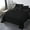 Black, variant on DNG Creations 4 Piece Pom Pom Sheet Set 100% Egyptian Cotton, White Pom-Pom Fringe Solid Pattern 8 Inch Deep Pocket ( Solid Black - Olympic Queen )