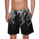 thumbnail image 2 of Pantalones Cortos de Cintura Elástica para Hombre con Bolsillos Pantalones Cortos de Longitud de Rodilla con Impresión de Llama, Pantalones de Playa Casuales con Cordón Elástico, 2 of 6