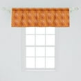 thumbnail image 2 of Ambesonne Orange Window Valance, Grunge Radial Pattern, 54" X 18", Yellow Brown White, 2 of 3