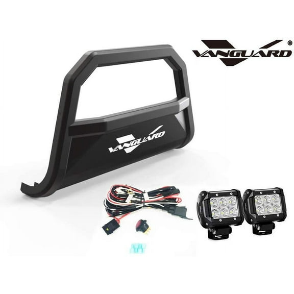 Vanguard Black Powdercoat Optimus Wide Bull Bar 2.5in Cube LED Kit | Compatible with 19-22 Subaru Crosstrek / 19-22 Subaru Forester