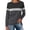 Dark Gray, variant on Long Sleeve Shirts For Women Color Block Tunic Tops Casual Shirts Round Neck Pullover Womens Long Sleeve Tops