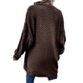 thumbnail image 5 of Women Oversized Cardigan Sweater Front Open Knitted Lantern Long Sleeve Thick Jacket, 5 of 6
