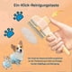 thumbnail image 4 of 2025 Selfcleaning dog brush removes hair, fleas tangles Ergonomic comb for cats dogs, gentle massage, orange., 4 of 5