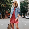 thumbnail image 6 of Vsdgher Red Polka Dot Print Summer Dresses for Women Casual U Neck Beach Dress Sleeveless Tank Loose Sundress with Pocket -3X-Large, 6 of 7