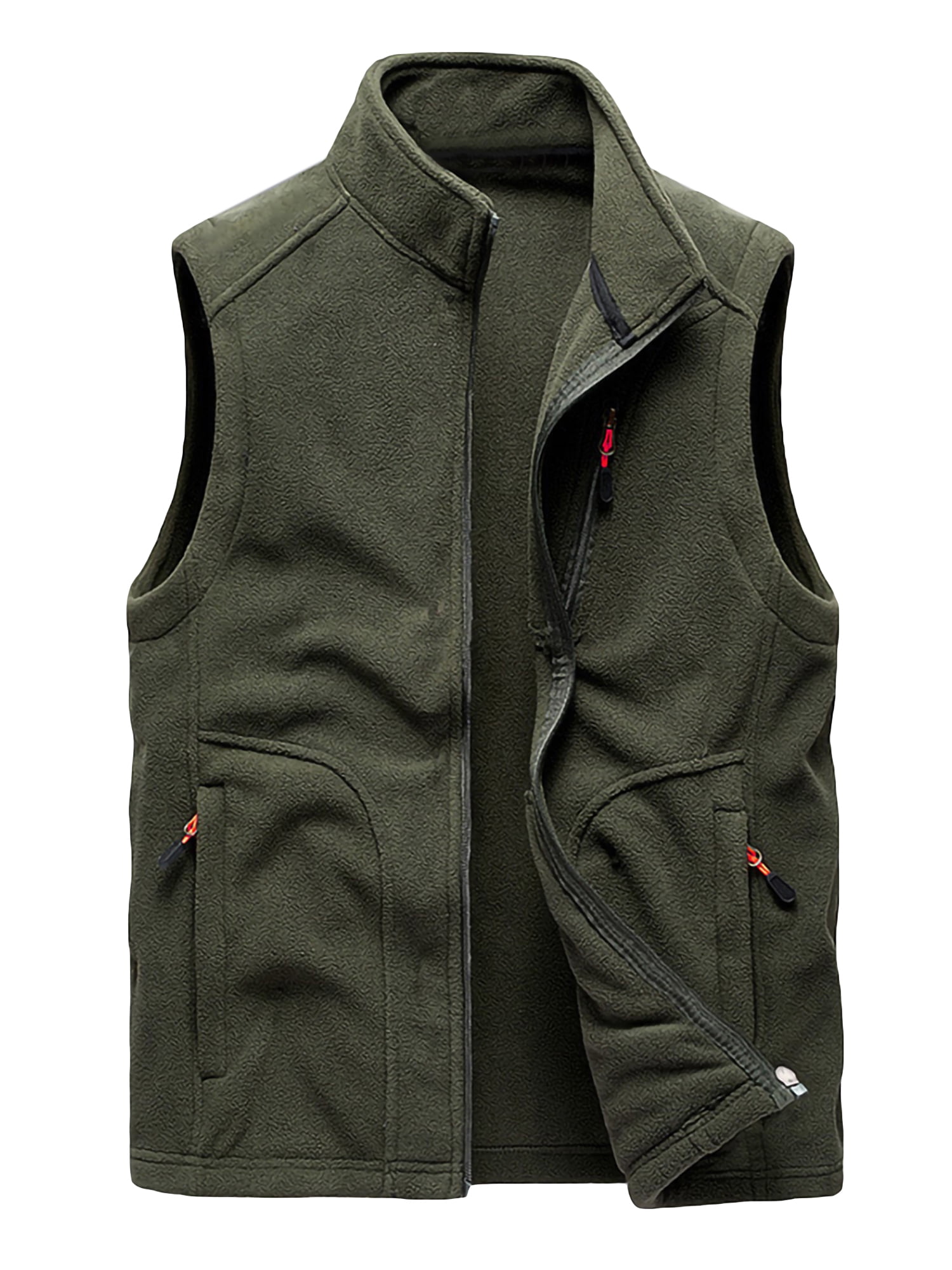 Avamo Mens Open Front Stand Collar Jacket Outwear Full Zip Regular