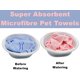thumbnail image 5 of 2 Pack Microfiber Pet Towels (Pink + Blue), 100X60Cm Quick Dry Towels, Absorbent Towels for Dogs, Cats and Other Pets., 5 of 5
