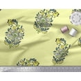 thumbnail image 3 of Soimoi Velvet Fabric Leaves & Floral Block Fabric Prints by Yard 58 Inch Wide, 3 of 3