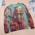 thumbnail image 6 of Sweatshirt For Womens Crewneck Fire Engine Car Truck Hoodies Teen Girls Cute, 6 of 7