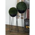 thumbnail image 3 of DecMode 24", 28" Black Metal Contemporary Planter, 2 - Pieces, 3 of 7